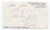 Sadie Frost Signed 3x5 Index Card Autograph Signature Actress Designer