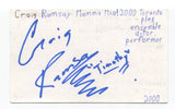 Craig Ramsay Signed 3x5 Index Card Autograph Actor 2 Broke Girls