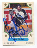 1991 7th Inning Sketch Rick Girard Signed Card Hockey Autograph AUTO #176