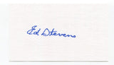 Ed Stevens Signed 3x5 Index Card Autographed Baseball Brooklyn Dodgers