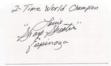 Louie Espinoza Signed 3x5 Index Card Autographed Boxer Boxing Champ