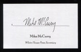 Mike McCurry Signed 3x5 Index Card Autograph White House Press Secretary Clinton