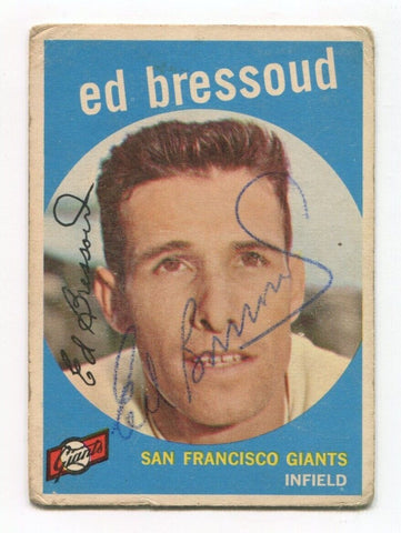 1959 Topps Ed Bressoud Signed Baseball Card Autographed AUTO #19