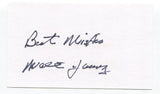 Walt Yowarsky Signed 3x5 Index Card Autographed Football NFL Washington Redskins