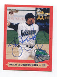 1999 Fort Wayne Wizards Sean Burroughs Signed Card Baseball Autographed Auto #10