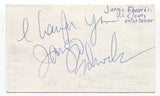 Jango Edwards Signed 3x5 Index Card Autographed Signature Clown Entertainer
