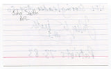 John Smith Signed 3x5 Index Card Autographed NFL Football New England Patriots