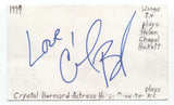 Crystal Bernard Signed 3x5 Index Card Autograph Signature Actress Wings