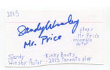 Sandy Winsby Signed 3x5 Index Card Autographed Actress Singing Voice of Babar