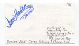 Denise Wendt Carey Signed 3x5 Index Card Autographed Actress A Chorus Line