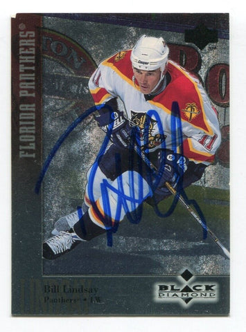 1997 Upper Deck Bill Lindsay Signed Card Hockey NHL AUTO #108 Floriada Panthers