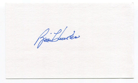 Billy Hunter Signed 3x5 Index Card Autographed MLB Baseball Baltimore Orioles