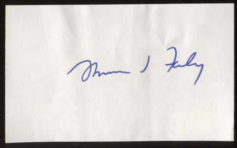 Tom Foley Signed Index Card Autographed Signature AUTO Speaker of the House