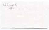 Ed Adamchik Signed 3x5 Index Card Autograph Signature NFL New York Giants