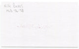 Mike Baxes 3x5 Index Card Autographed Signature Kansas City Athletics