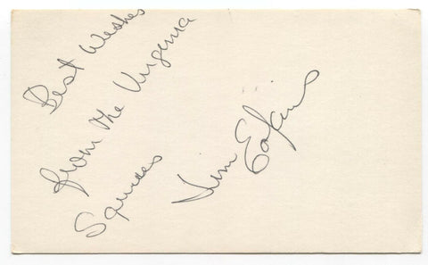 Jim Eakins Signed 3x5 Index Card Autographed Signature Basketball ABA NBA