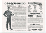 Andy Santerre Signed 8.5 x 11 inch Photo NASCAR Racing Race Car Driver