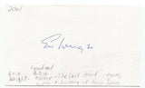 Eric Wright Signed 3x5 Index Card Autographed Signature Author Writer