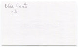 Eddie Carnett Signed 3x5 Index Card Autographed MLB Baseball Boston Braves