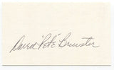 Darrel "Pete" Brewster Signed 3x5 Index Card Autographed Cleveland Browns NFL