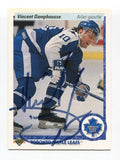 1990 Upper Deck Retro Vincent Damphouse Signed Card Hockey Autograph AUTO #224