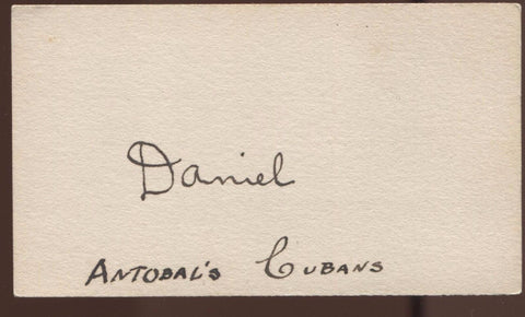 Daniel - Antobals Cubans Original Member Signed Card 1932 Autographed AUTO