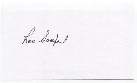 Ron Samford Signed 3x5 Index Card Autographed MLB Baseball New York Giants