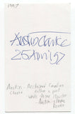 Austin Clarke Signed 3x5 Index Card Autograph Signature Author Writer Poet