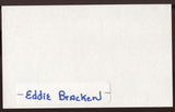 Eddie Bracken Signed Index Card Signature Vintage Autographed AUTO 