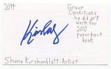 Shane Kirshenblatt Signed 3x5 Index Card Autographed Artist Dorothy Gale