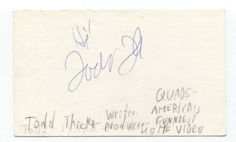 Todd Thicke Signed 3x5 Index Card Autographed Signature Executive Producer