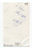 Happy Cole Signed 3x5 Index Card Autographed Signature Comedian Stand Up Comic