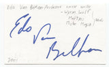 Edo van Belkom Signed 3x5 Index Card Autographed Signature Author Writer