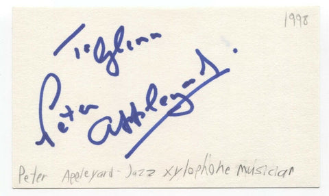 Peter Appleyard Signed 3x5 Index Card Autographed Signature Musician Composer