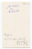 Angelo Victoriano Signed 3x5 Index Card Autographed Basketball Angola