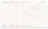 Weakerthans John Sutton Signed 3x5 Index Card Autographed Signature
