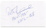 Pete Beathard 3x5 Index Card Autographed Signature Kansas City Chiefs Debut 1964