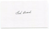 Ted Beard 3x5 Index Card Autographed Signature Pittsburgh Pirates Debut 1948