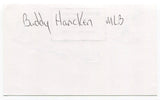 Buddy Hancken Signed 3x5 Index Card Autographed Baseball Philadelphia Athletics