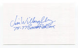 Jim Willoughby Signed 3x5 Index Card Autograph Baseball MLB Boston Red Sox