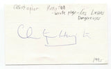 Christopher Hampton Signed 3x5 Index Card Autographed Signature Director