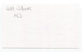 Walt Williams Signed 3x5 Index Card Autograph Baseball MLB New York Yankees