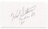 Hal Stowe Signed 3x5 Index Card Autographed MLB Baseball 1960 New York Yankees