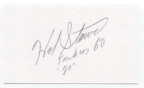 Hal Stowe Signed 3x5 Index Card Autographed MLB Baseball 1960 New York Yankees