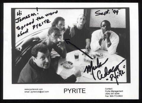Mark Adelman Pyrite Band Signed Photo Vintage Autographed Signature Photograph