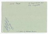Lucy Boryer Signed 4x6 Index Card Autographed Signature Star Trek TNG