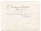 Robert Anderson Jardine And James Farley Signed Vintage Album Page Autographed