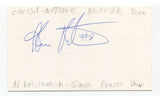 Alan Kristmanson Signed 3x5 Index Card Autographed Basketball Canada