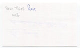 Vern Thies Signed 3x5 Index Card Autograph Baseball MLB 1954 Pittsburgh Pirates