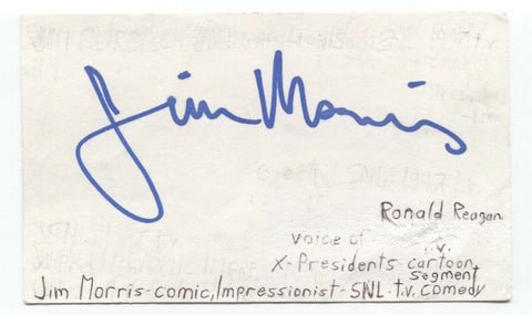 Jim Morris Signed 3x5 Index Card Autographed Signature Actor Comedian SNL